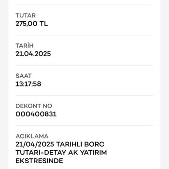 Akbank'tan Bilgim Dışında Yıllık Bakım Ücreti Kesintisi