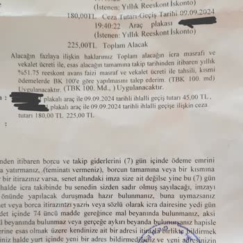 Otoyol Geçiş Ücretinin Sistemde Görünmemesi Sonrası Bilgilendirmesiz İcra Takibi Ve Fahiş Ceza
