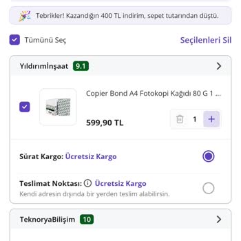 Sepete Eklenince Artan Ürün Fiyatı Hakkında Şikayet