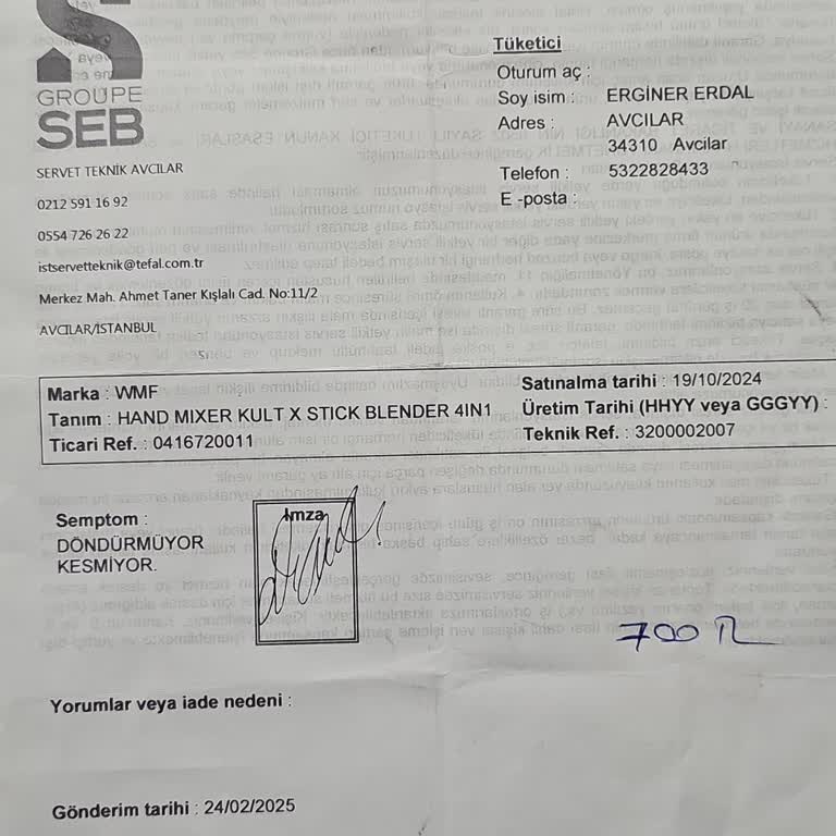 Yetkili Servis Ve Müşteri Hizmetlerinde Bilgilendirme Eksikliği: 2 Ayı Aşan Yedek Parça Bekleyişi