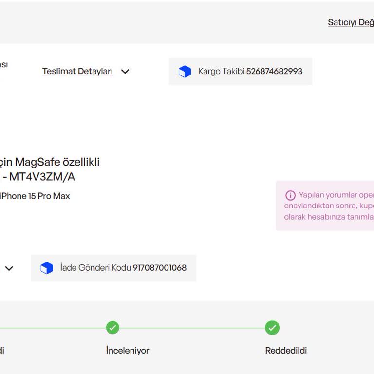 Açık Kutulu Ürün Gönderildi, İade Talebim Red Edildi