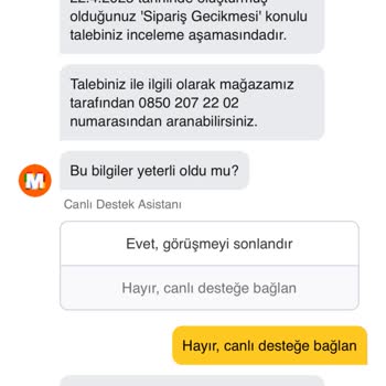 Migros Siparişim Hazırlanmıyor, Müşteri Hizmetlerine Ulaşamıyorum