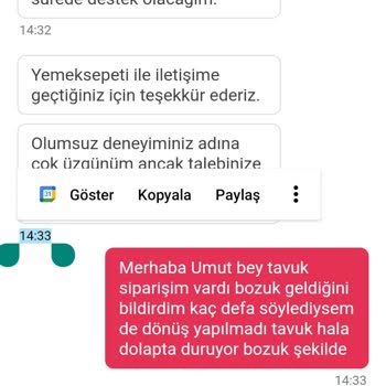 Aldığım Bozuk Tavuk İçin İade Ve Değişim Yapılmadı