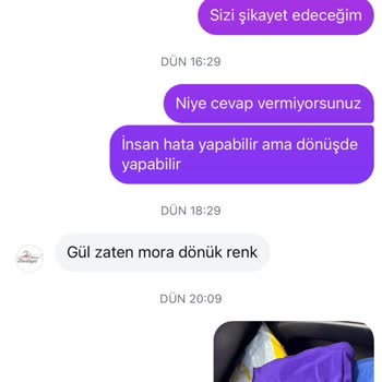 Yanlış Renk Ürün Ve İlgisiz Satıcı Mağduriyeti