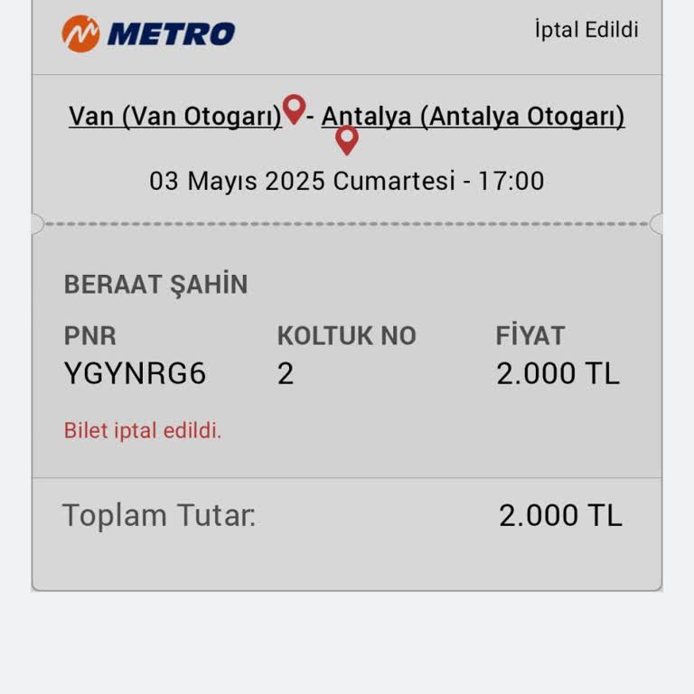 12 Gündür İade Edilmeyen Bilet Ücreti Ve İlgisiz Müşteri Hizmetleri