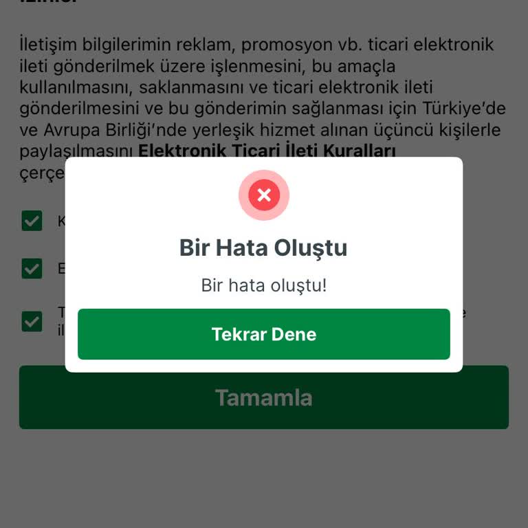 Üyelik İşlemlerinde Sürekli Hata Alıyorum, Sorunum Çözülmüyor