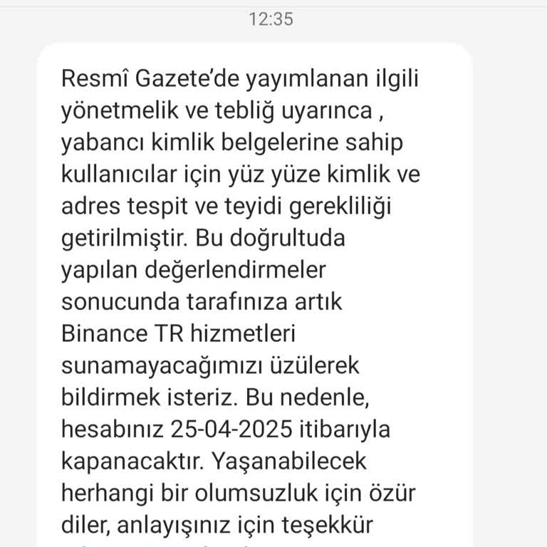 Binance TR'de Kimlik Doğrulama Sorunu Ve Hesap Kapanma Endişesi