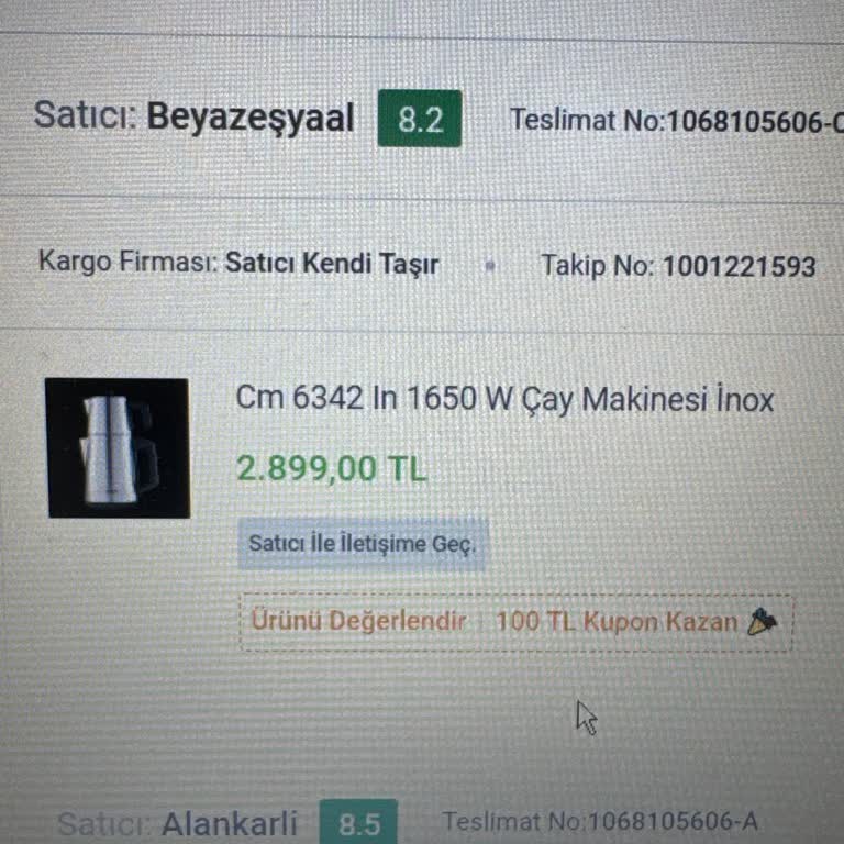 Koçtaş’tan Aldığım Çay Makinesi Bir Ayda Teslim Edilmedi