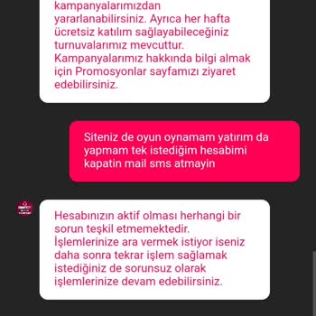 Israrlı SMS Ve E-Postalarla Rahatsız Edilmekten Şikayetçiyim