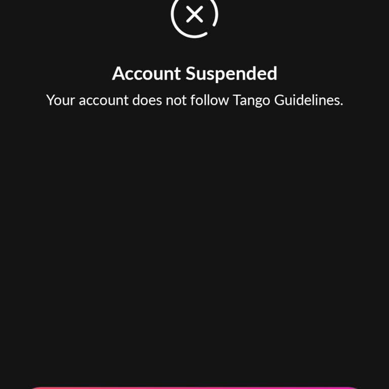 Tango Account Suspended While Streaming