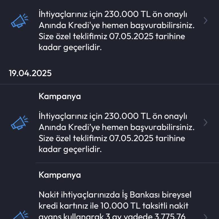 Ön Onaylı Kredi Bildirimi Sonrası Başvurum Sebepsiz İptal Edildi