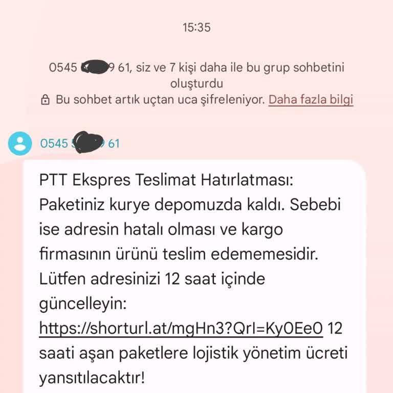 Kişisel Bilgilerim İzinsiz Kullanılarak Adıma Kargo Mesajı Gönderildi