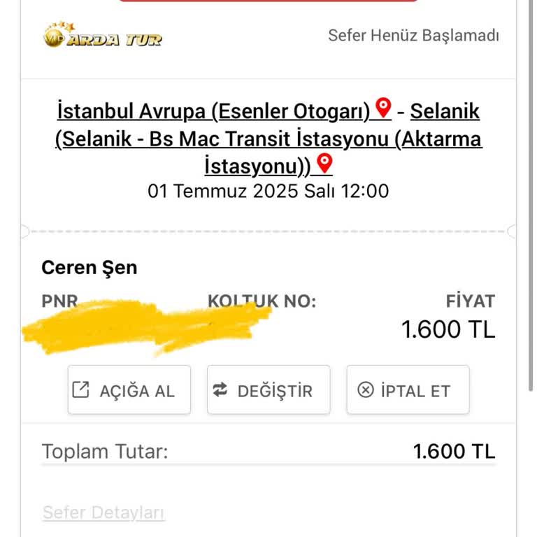 Vize Başvurusu İçin Uygun QR Kodlu Bilet Sağlanmıyor
