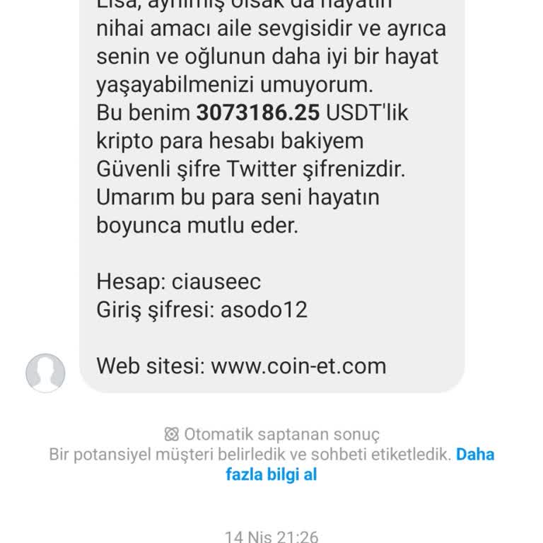 Instagram Üzerinden Bilgim Dışında Kripto Para Hesabı Açılması Ve Kişisel Bilgilerimin Kullanılması