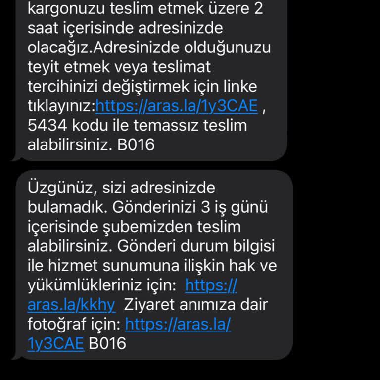 Aras Kargo Teslimatında Evdeyken Gelmediklerini İddia Ettiler
