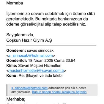 İade Sürecinde Gereksiz Zorluklar Yaşıyorum