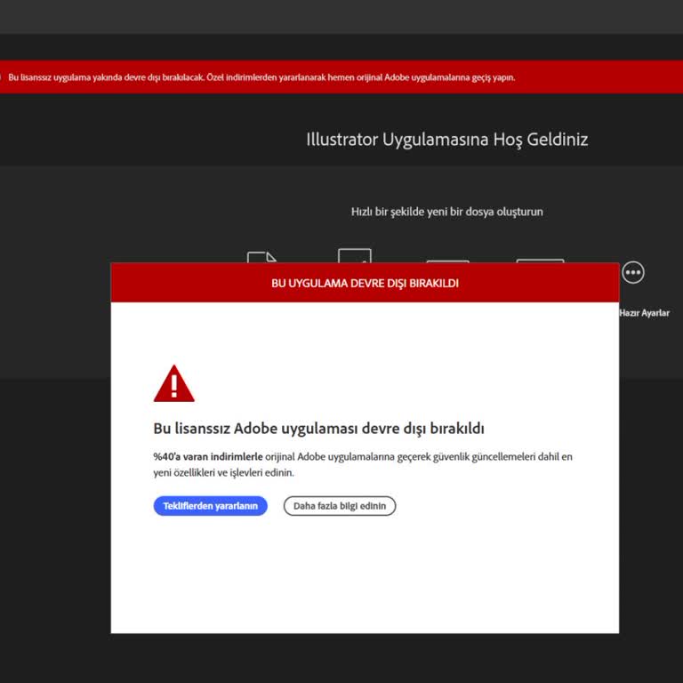 Satın Aldığım Adobe Programları Yasadışı Ve Crackli Olarak Teslim Edildi