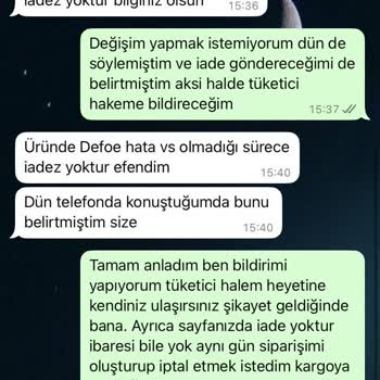 İptal Ve İade Hakkım Engellendi Müşteri Olarak Mağdur Edildim
