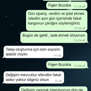 İptal Ve İade Hakkım Engellendi Müşteri Olarak Mağdur Edildim