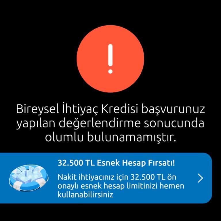 Avans Kampanyası Şartları Yerine Getirilmesine Rağmen Kredi Onaylanmıyor