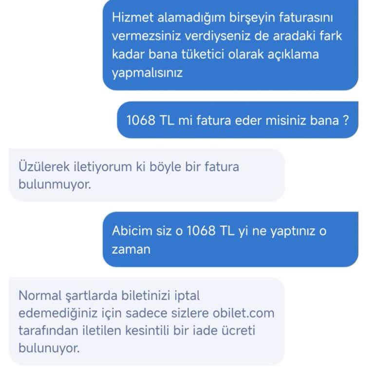 İptal Hakkı Bulunmasına Rağmen Bilet Ücreti İade Edilmedi, Mağduriyet Yaşadım