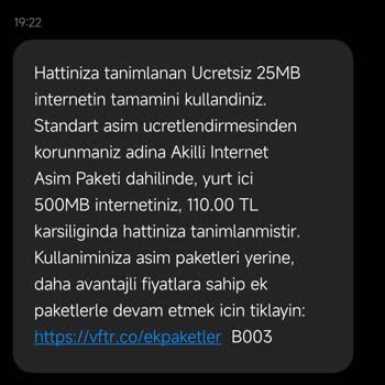 Kullanılmayan İnternet İçin Haksız Aşım Ücreti