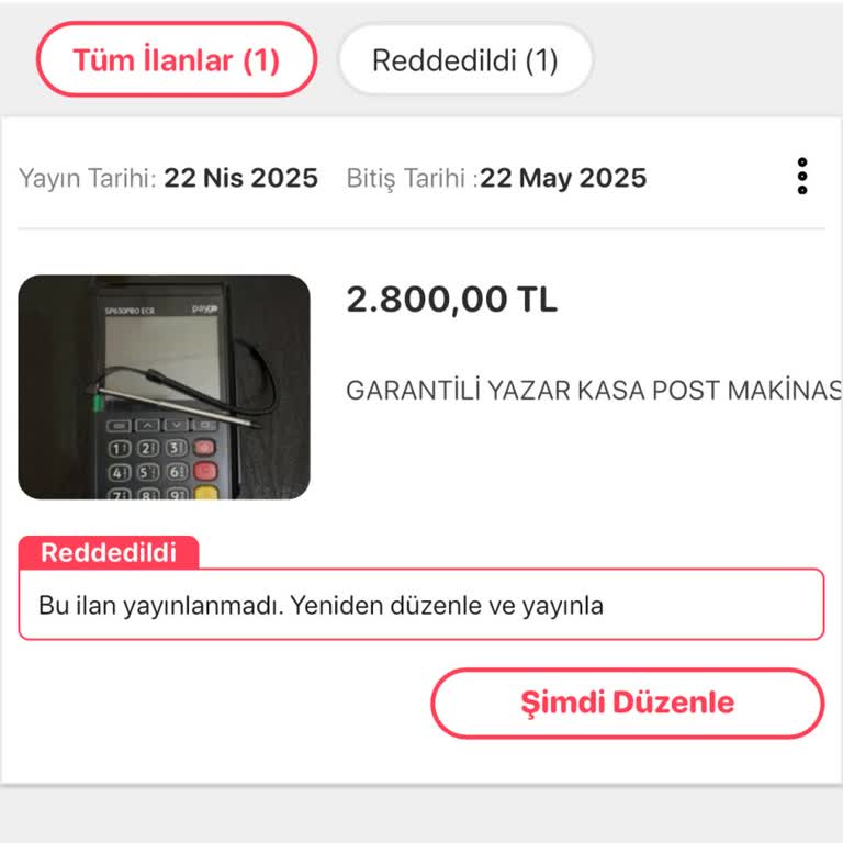 Letgo'da Uygun Şartlara Rağmen İlanlarım Reddediliyor