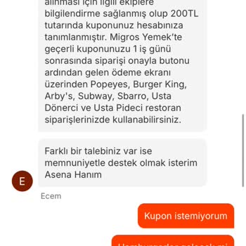 Burger Siparişimde Hamburgerler Gelmedi Mağduriyetim Kuponla Geçiştirildi