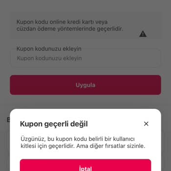 Yemeksepeti Kuponum Geçerli Değil Müşteri Ayrımı Mı Yapılıyor