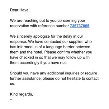 Otel Rezervasyonunda Oda Eksikliği Ve İletişim Sorunu