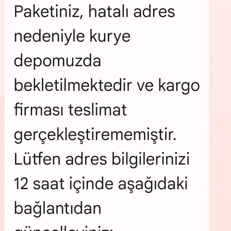 PTT Ekspres Adına Gelen Şüpheli Mesaj Ve Sahte Kargo Bildirimi