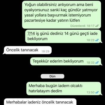 İade Sürecinde Oyalama Ve Gecikme Yaşadım, Param Hala Yatmadı
