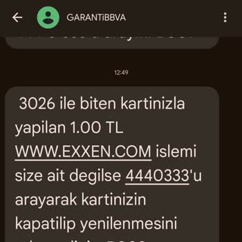 Kredi Kartımdan Onaysız Exxen İşlemi Ve Para İadesi Talebi