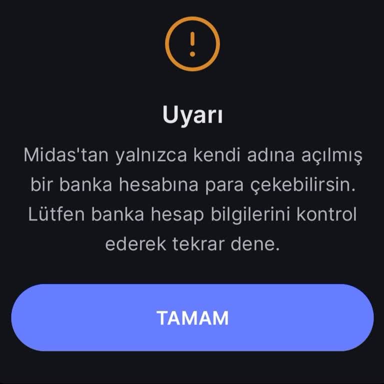 Midas Kripto Hesabında Hesap Sahibi Değişikliği Ve Para Çekme Sorunu