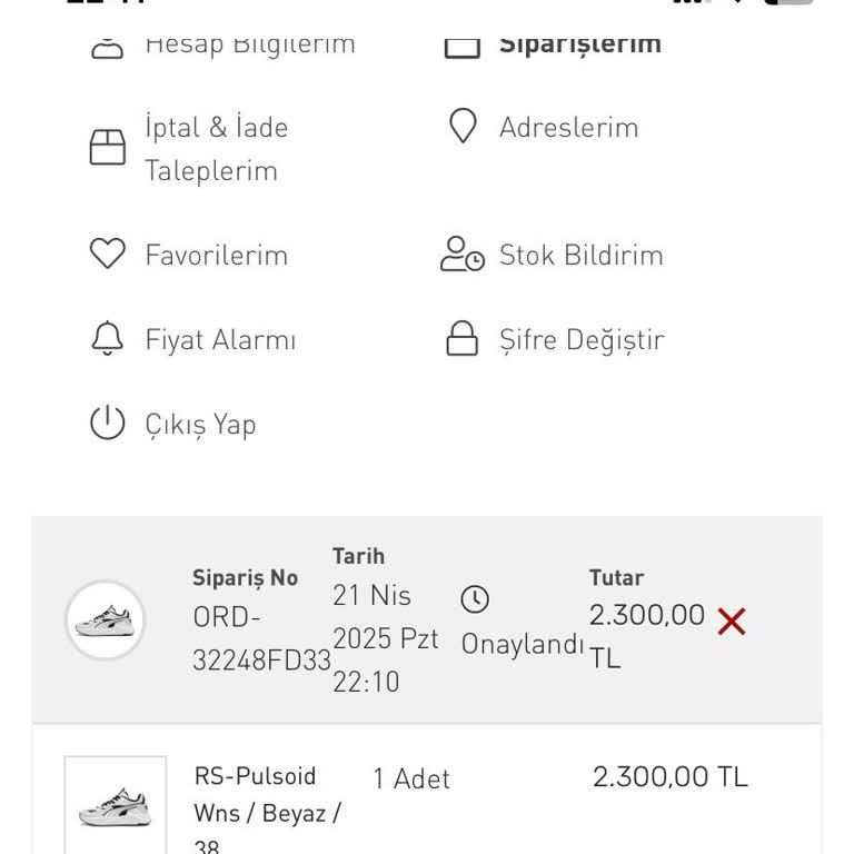 Siparişim Onaylandıktan Sonra Keyfi Olarak İptal Edildi