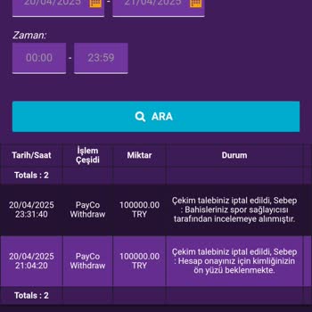 Betsat 450000 TL Bakiyemi İnceleme Gerekçesiyle Ödemiyor