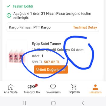 Ürün Adedi Ve Fatura Tutarında Tutarsızlık Yaşadım