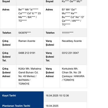 Sürat Kargo Gecikmeli Teslimat Ve İletişim Sorunu