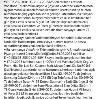 Vodafone Büyük Mart Çekilişi Sonuçları Açıklanmıyor Ve Müşteri Hizmetlerine Ulaşılamıyor