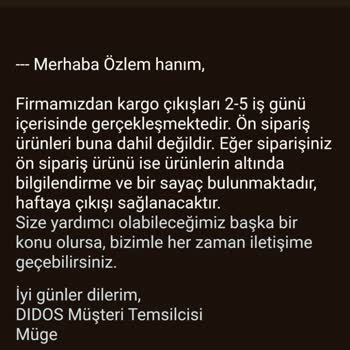 Didos Bag Benimle İletişime Geçen Yok
