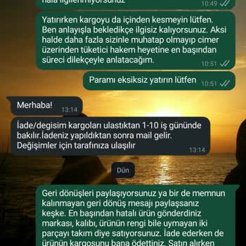Yanlış Ürün Kombini Ve Haksız İade Kesintisi Mağduriyeti