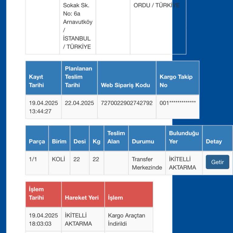 Kargoda Bekleyen Ürünüm İçin Çözüm Bekliyorum
