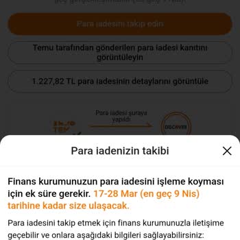 Temu'dan İade Edilen Ürünün Ücreti Hala Geri Ödenmedi