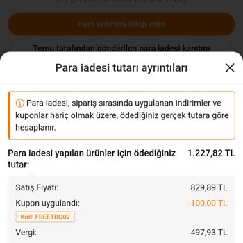 Temu'dan İade Edilen Ürünün Ücreti Hala Geri Ödenmedi