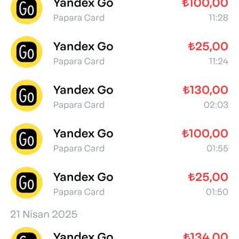 Yandex GO'da Hesabımdan Ekstra Ücretler Kesildi