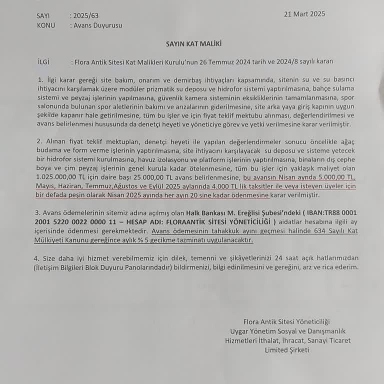 Tezel Uygar Yönetim Site Yönetiminin Hizmet Eksikliği Ve Haksız Aidat Artışı Şikayeti