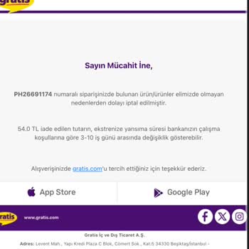 İptal Edilen Ürünler Ve Yetersiz Açıklama Hayal Kırıklığı Yarattı