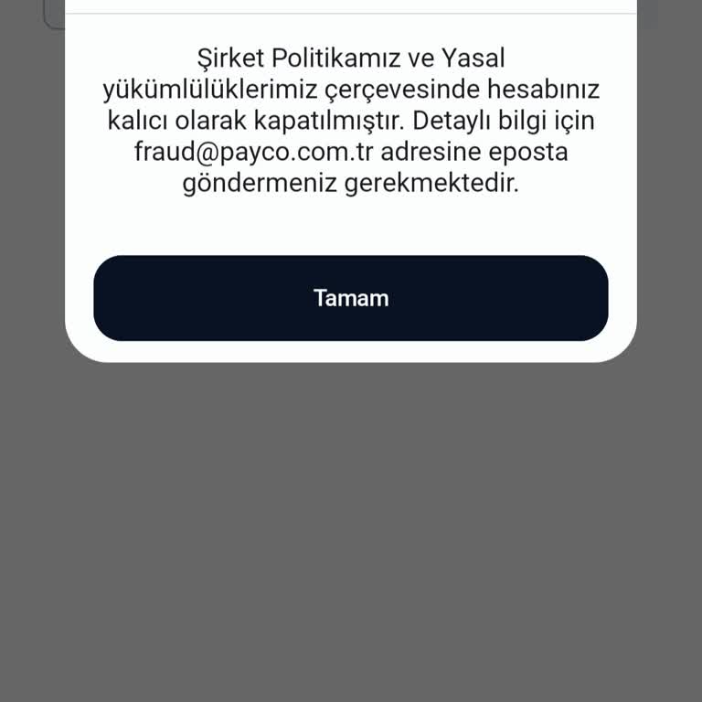 Payco Hesabım Kapandı Paramı Çekemiyorum Destek Alamıyorum