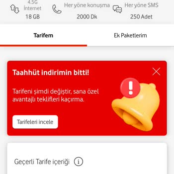 Vodafone Taahhüt Bitmeden Yüksek Fatura Ve Yanlış Bilgilendirme Sorunu