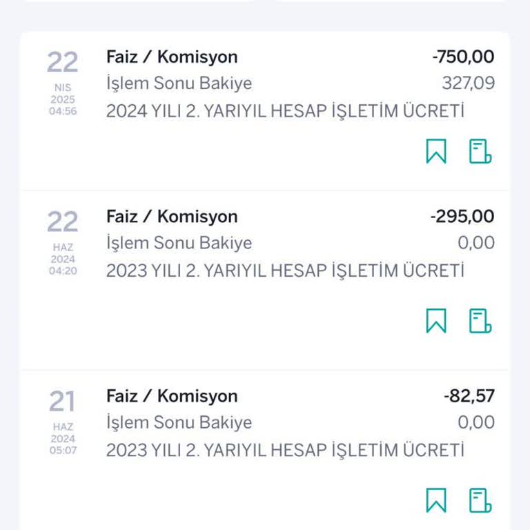 Hesabımdan Haksız Yarıyıl Hesap İşletim Ücreti Kesintisi